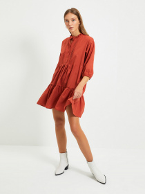 Платье мини Trendyol модель TWOAW22EL0131/Kiremit Фото