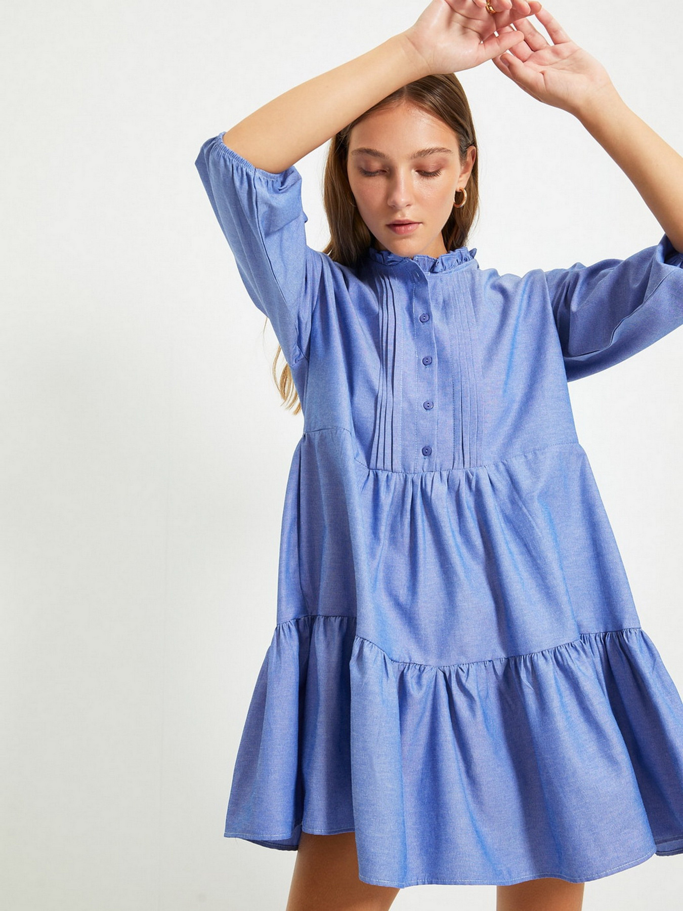 Платье мини Trendyol модель TWOAW22EL0131/Mavi Фото