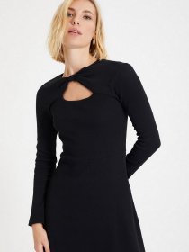 Платье миди Trendyol модель TWOAW22EL0177/Siyah Фото