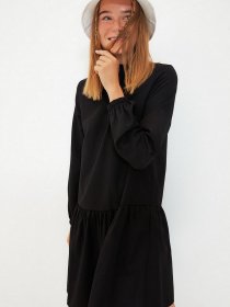 Платье мини Trendyol модель TWOAW22EL0180/Siyah Фото