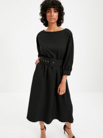 Сукня міді Trendyol модель TWOAW22EL0318/Siyah Фото