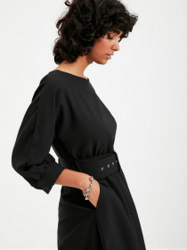 Сукня міді Trendyol модель TWOAW22EL0318/Siyah Фото