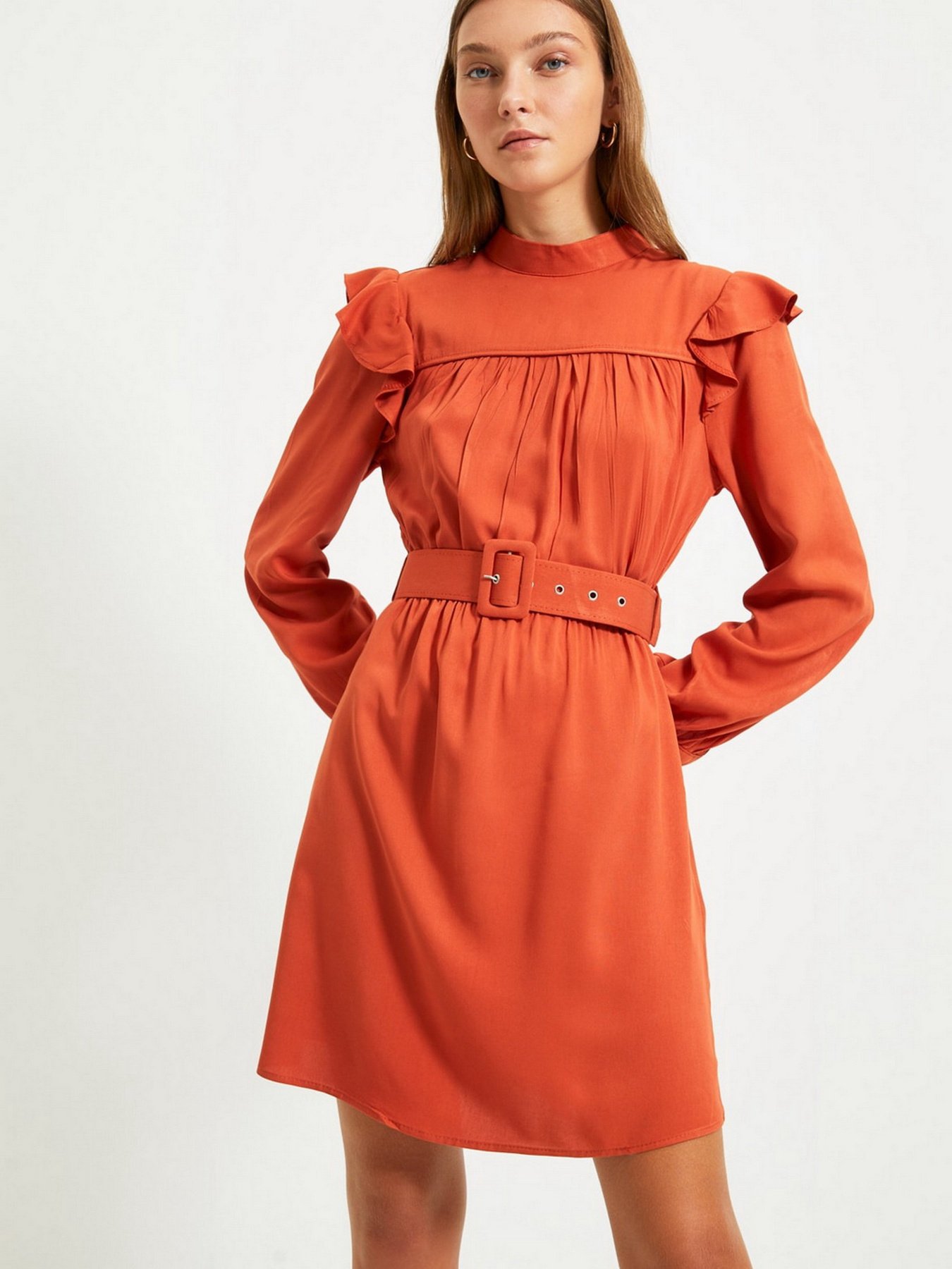 Платье мини Trendyol модель TWOAW22EL0346/Kiremit Фото