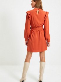 Платье мини Trendyol модель TWOAW22EL0346/Kiremit Фото