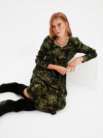 Платье миди Trendyol модель TWOAW22EL0501/Siyah Фото