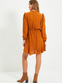 Платье мини Trendyol модель TWOAW22EL0504/Camel Фото