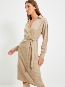 Платье миди Trendyol модель TWOAW22EL0524/Camel Фото