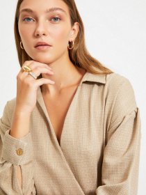 Платье миди Trendyol модель TWOAW22EL0524/Camel Фото