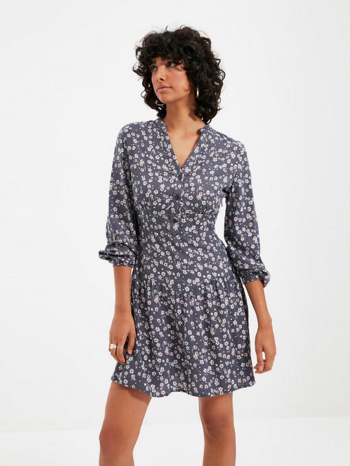 Платье мини Trendyol модель TWOAW22EL0591/Lacivert Фото