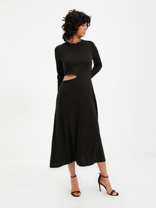 Сукня міді Trendyol модель TWOAW22EL0736/Siyah Фото