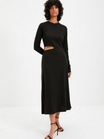 Платье миди Trendyol модель TWOAW22EL0736/Siyah Фото