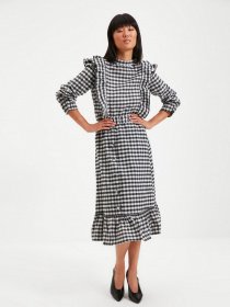 Спідниця міді Trendyol модель TWOAW22ET0045/Siyah Фото