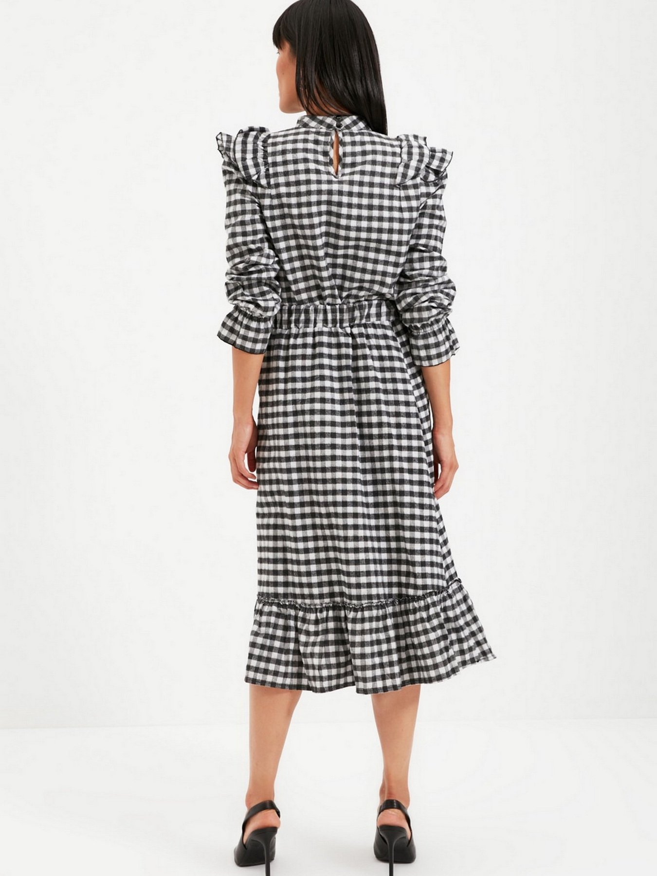 Спідниця міді Trendyol модель TWOAW22ET0045/Siyah Фото