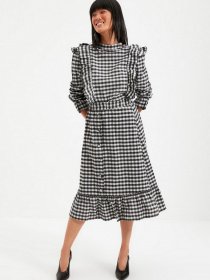 Спідниця міді Trendyol модель TWOAW22ET0045/Siyah Фото