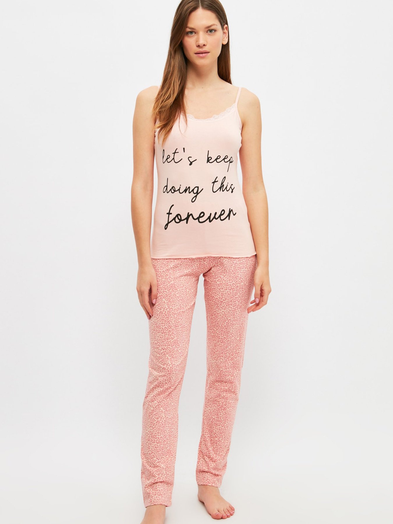 Пижама Trendyol модель THMSS21PT1508/Pudra Фото