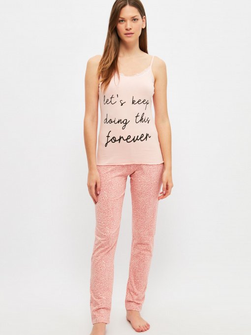 Піжама Trendyol модель THMSS21PT1508/Pudra Фото