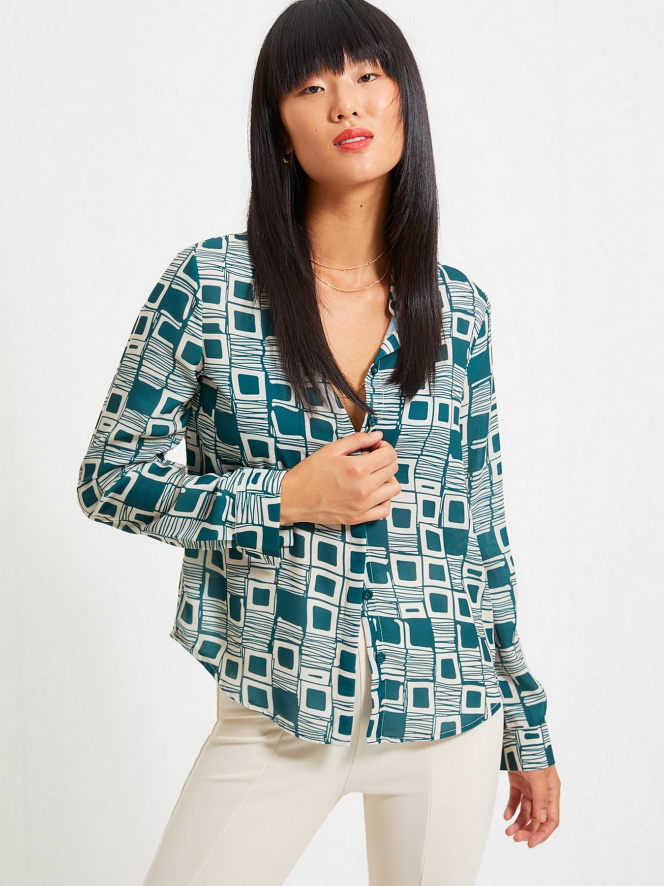 Рубашка Trendyol модель TWOAW22GO0110/Zumrut Yesili Фото