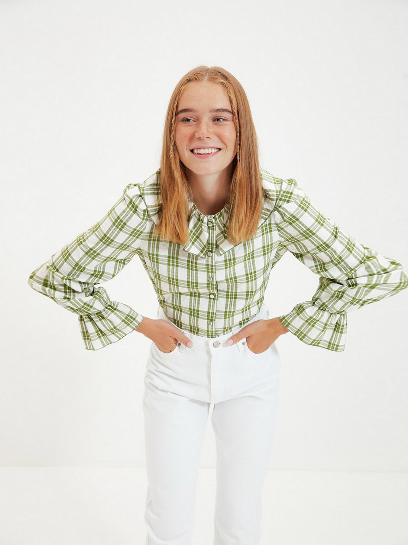 Блуза Trendyol модель TWOAW22GO0123/Yesil Фото