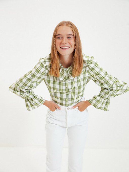 Блуза Trendyol модель TWOAW22GO0123/Yesil Фото