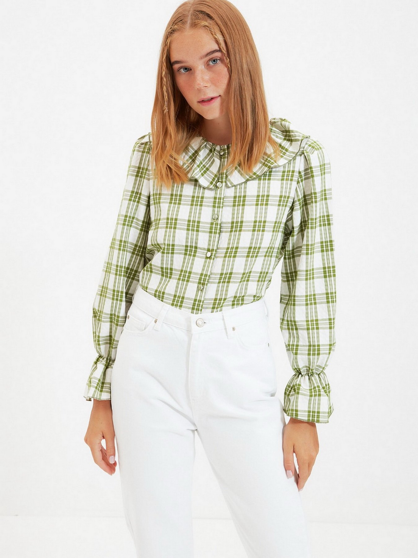 Блуза Trendyol модель TWOAW22GO0123/Yesil Фото