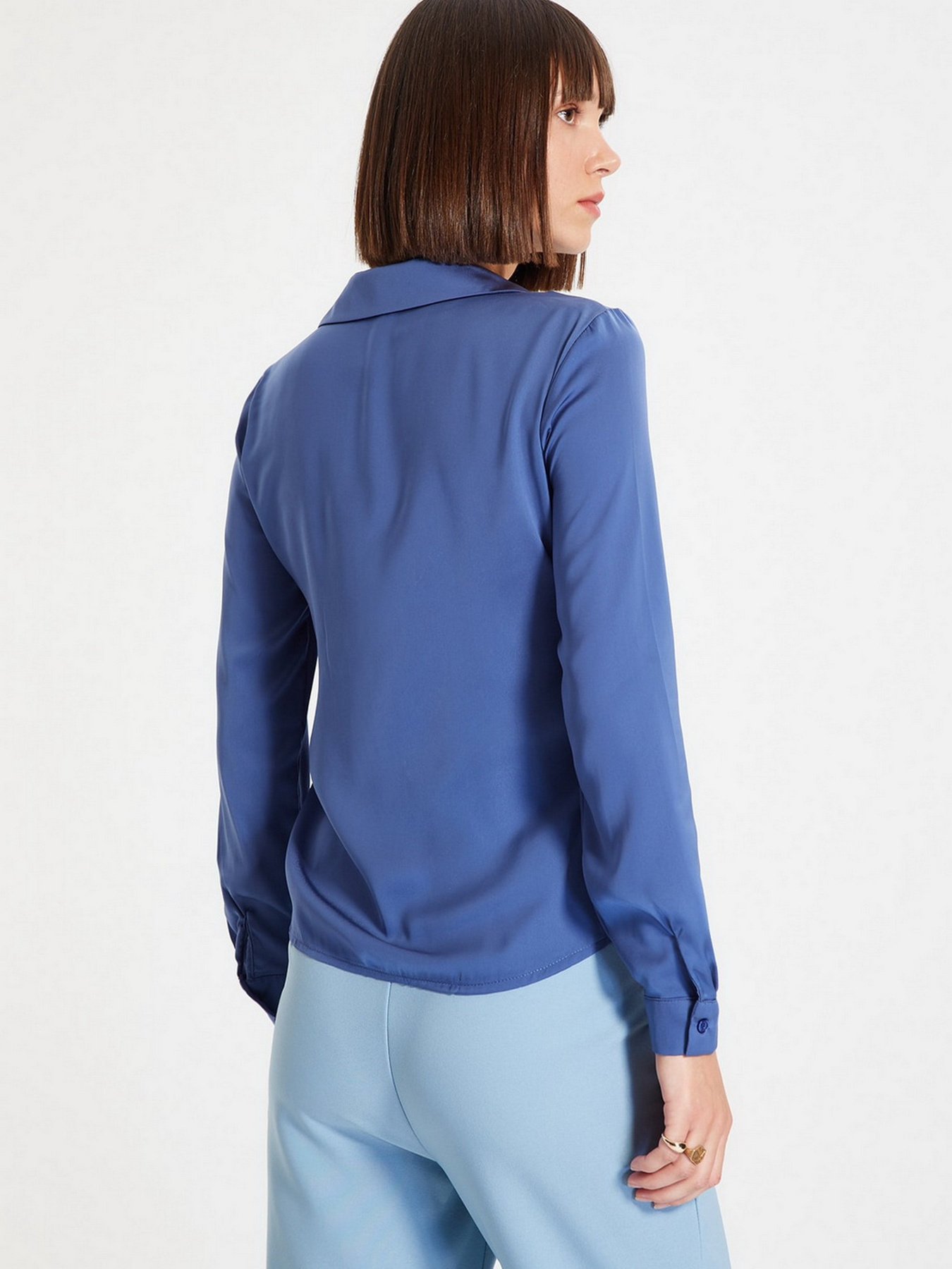 Рубашка Trendyol модель TWOAW22GO0131/Indigo Фото