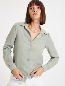 Рубашка Trendyol модель TWOAW22GO0132/Haki Фото