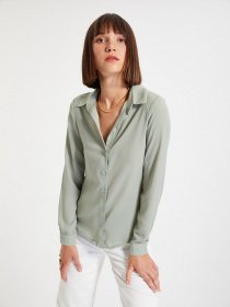 Рубашка Trendyol модель TWOAW22GO0132/Haki Фото