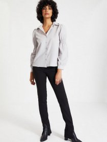 Рубашка повседневная Trendyol модель TWOAW22GO0141/Gri Рубашка повседневная Trendyol модель TWOAW22GO0141/Gri Фото