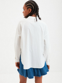 Рубашка Trendyol модель TWOAW22GO0147/Ekru Фото