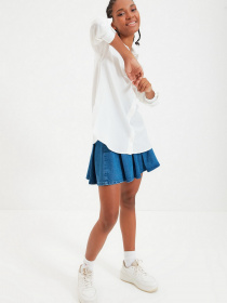 Рубашка повседневная Trendyol модель TWOAW22GO0147/Ekru Рубашка повседневная Trendyol модель TWOAW22GO0147/Ekru Фото