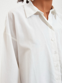 Рубашка повседневная Trendyol модель TWOAW22GO0147/Ekru Рубашка повседневная Trendyol модель TWOAW22GO0147/Ekru Фото