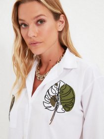 Рубашка Trendyol модель TWOAW22GO0153/Beyaz Фото