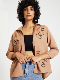 Рубашка повседневная Trendyol модель TWOAW22GO0160/Camel Фото