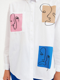 Рубашка Trendyol модель TWOAW22GO0161/Beyaz Фото