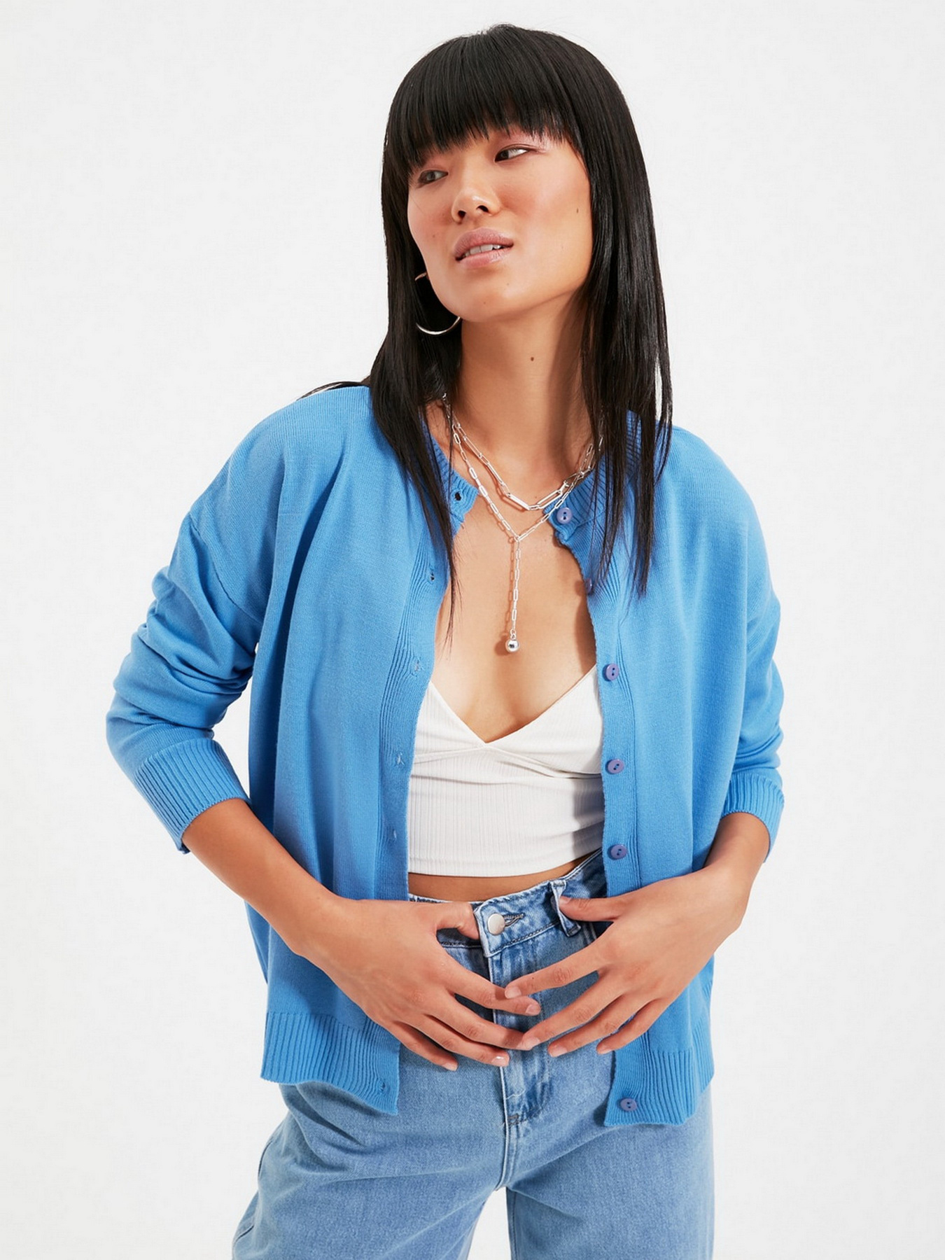 Кардиган Trendyol модель TWOAW22HI0240/Mavi Кардиган Trendyol модель TWOAW22HI0240/Mavi Фото