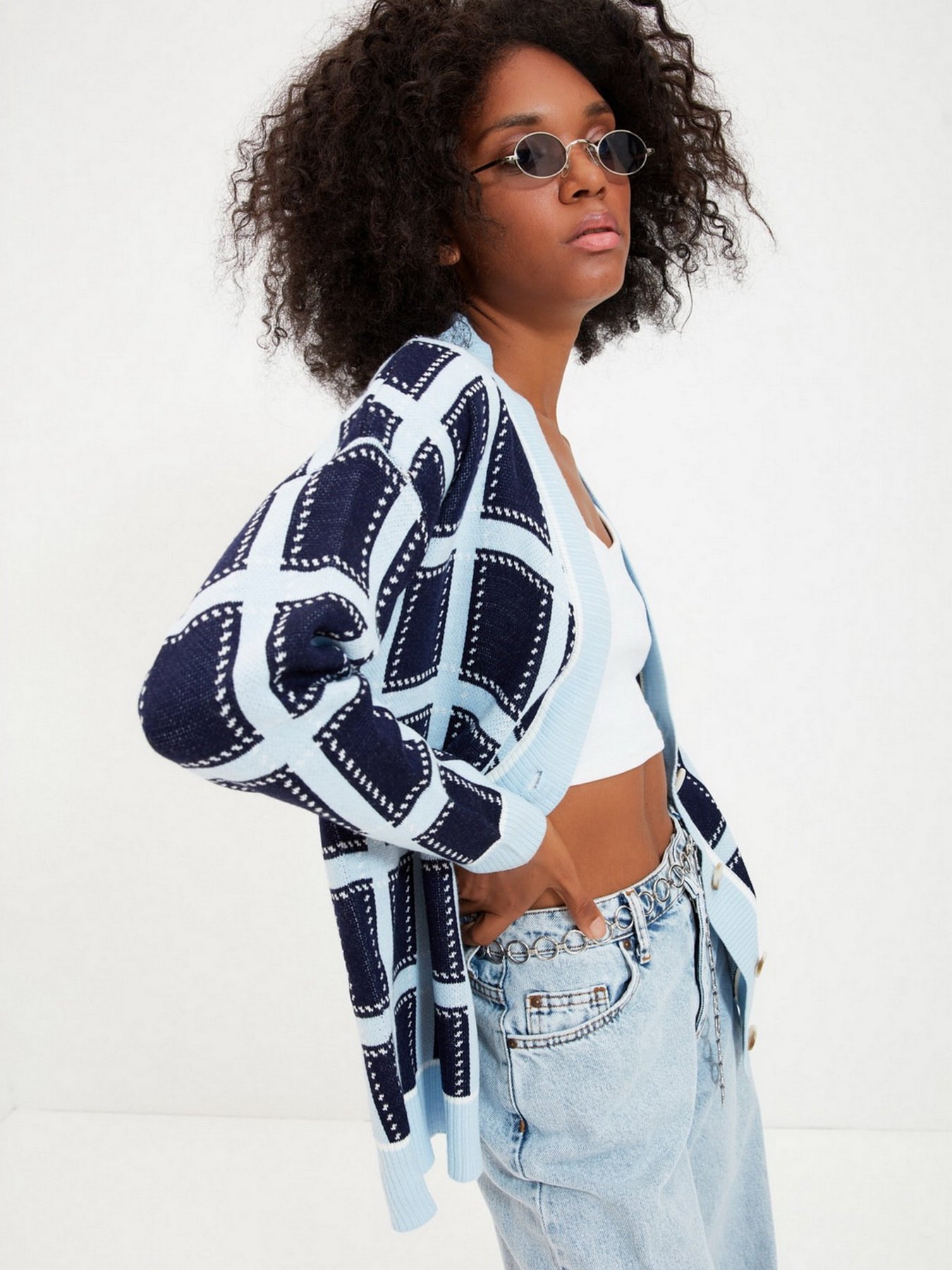 Кардиган Trendyol модель TWOAW22HI0408/Lacivert Фото