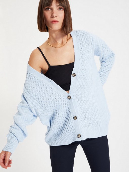 Кардиган Trendyol модель TWOAW22HI0423/ACik Mavi Фото