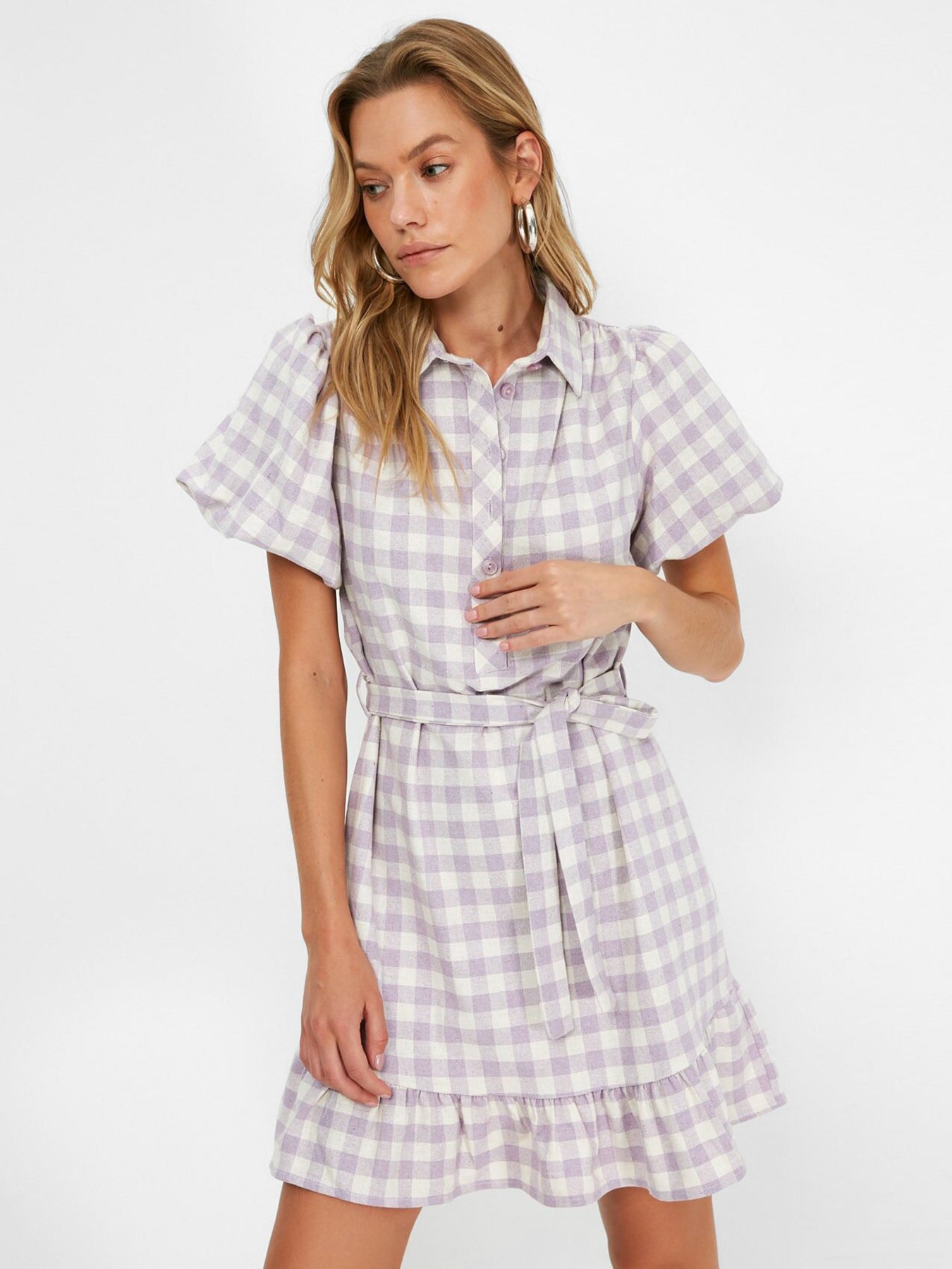 Платье мини Trendyol модель TWOSS21EL1545/Lila Фото