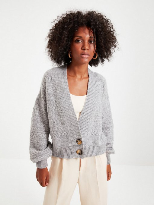 Кардиган Trendyol модель TWOAW22HI0470/Gri Фото