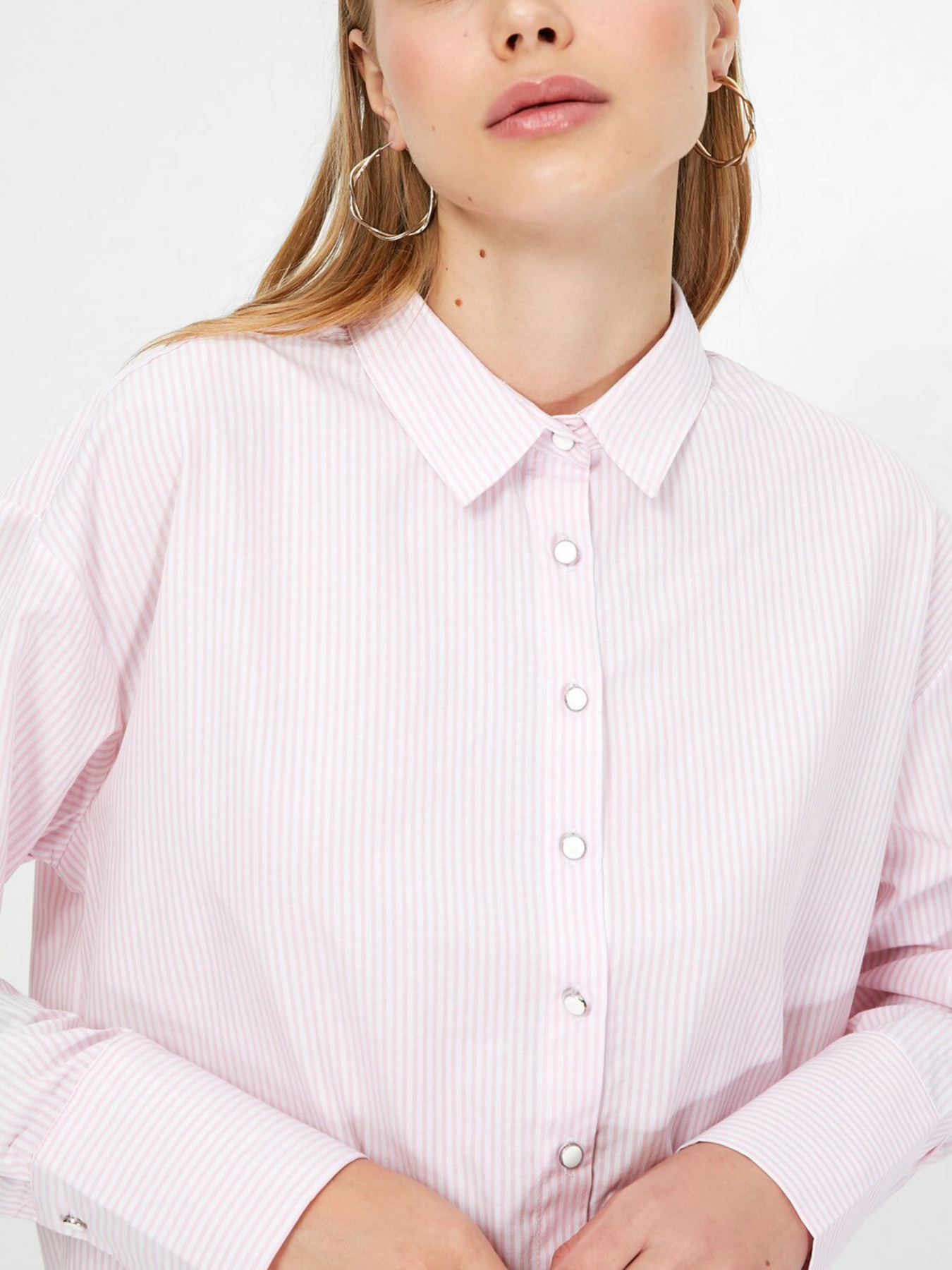 Рубашка повседневная Trendyol модель TCTSS21TN0424/Pudra Фото