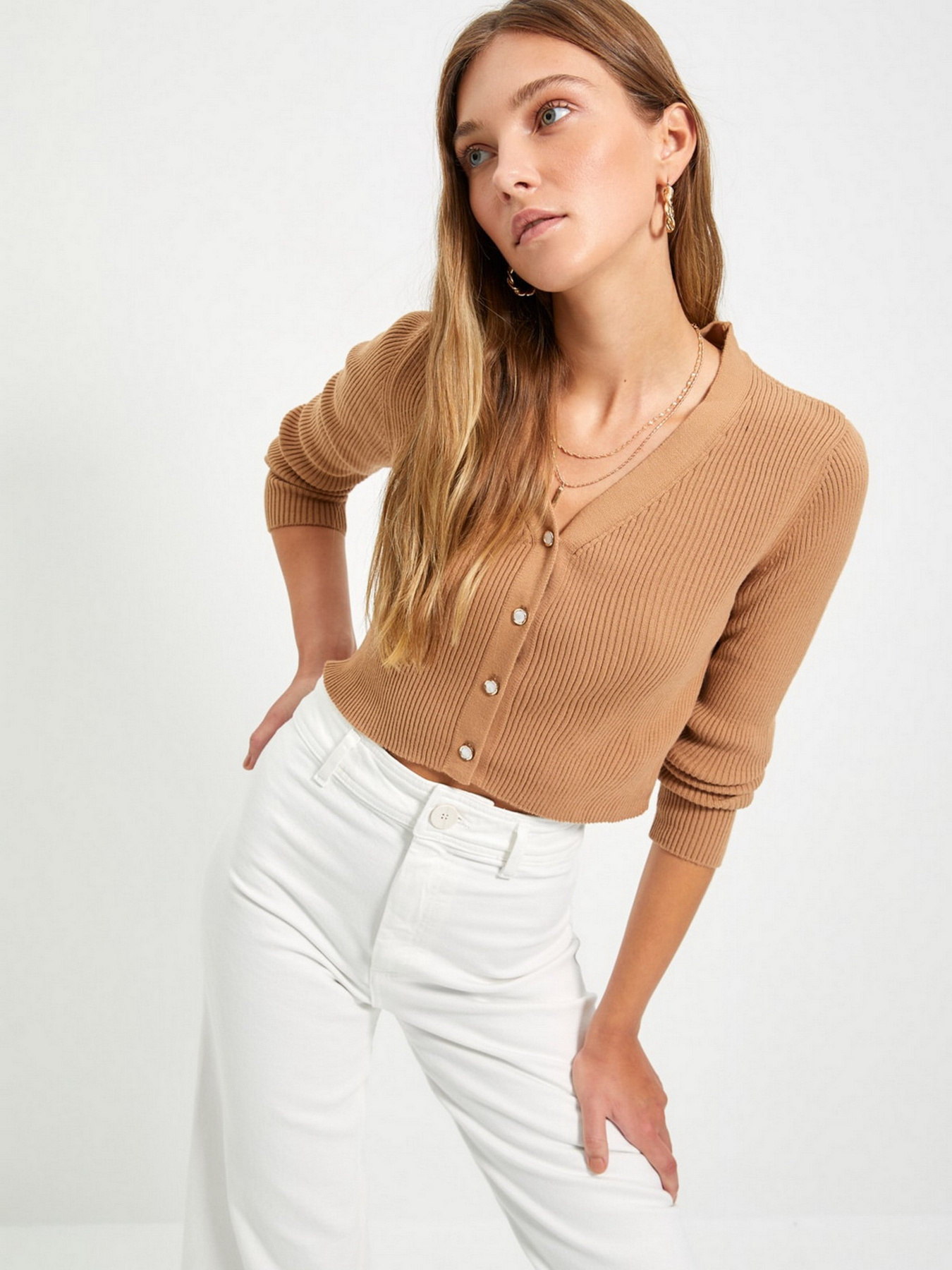 Кардиган Trendyol модель TWOAW22HI0610/Camel Фото