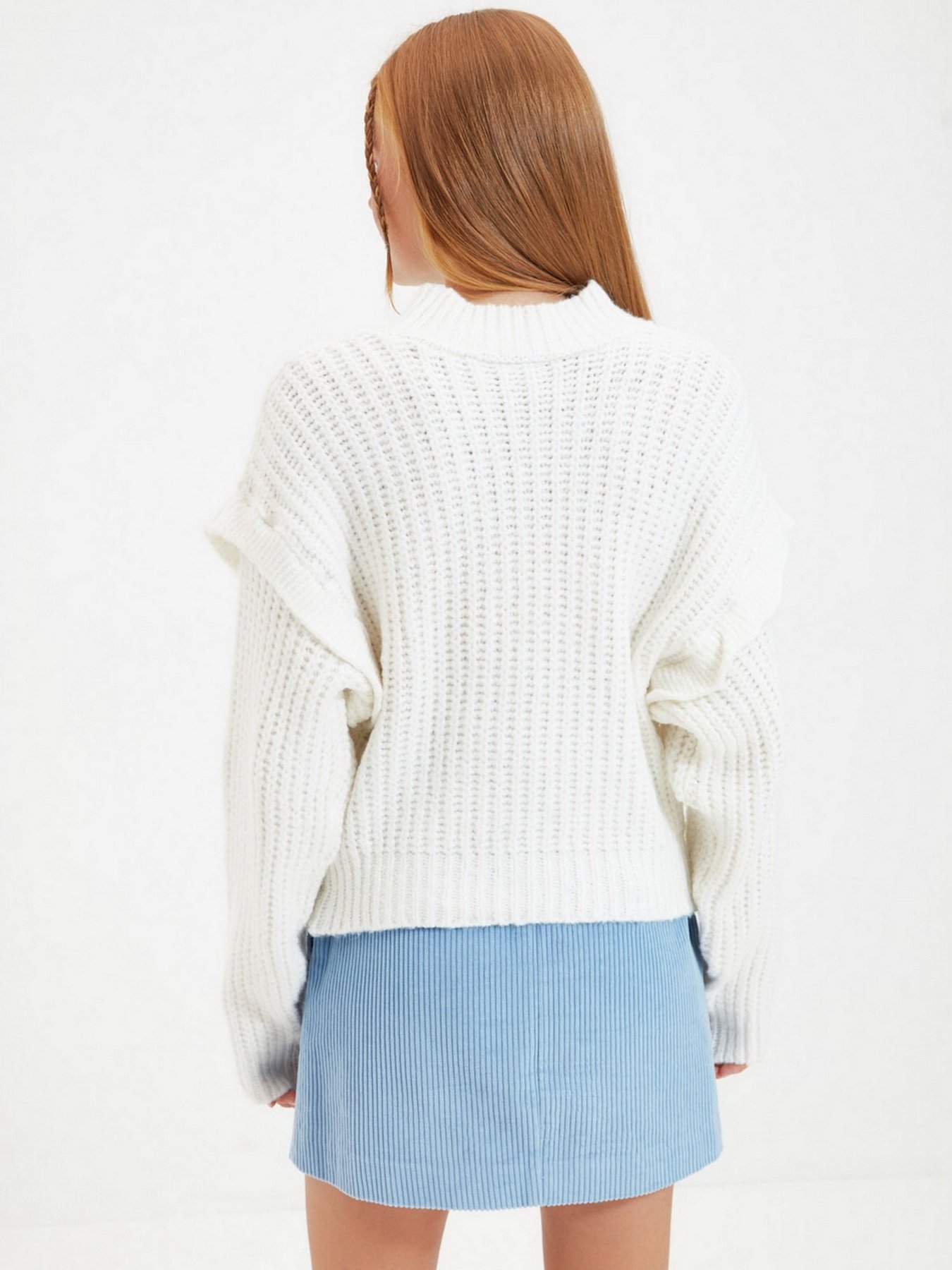 Свитер Trendyol модель TWOAW22KZ0240/Ekru Фото