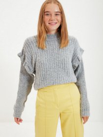 Свитер Trendyol модель TWOAW22KZ0240/Gri Свитер Trendyol модель TWOAW22KZ0240/Gri Фото