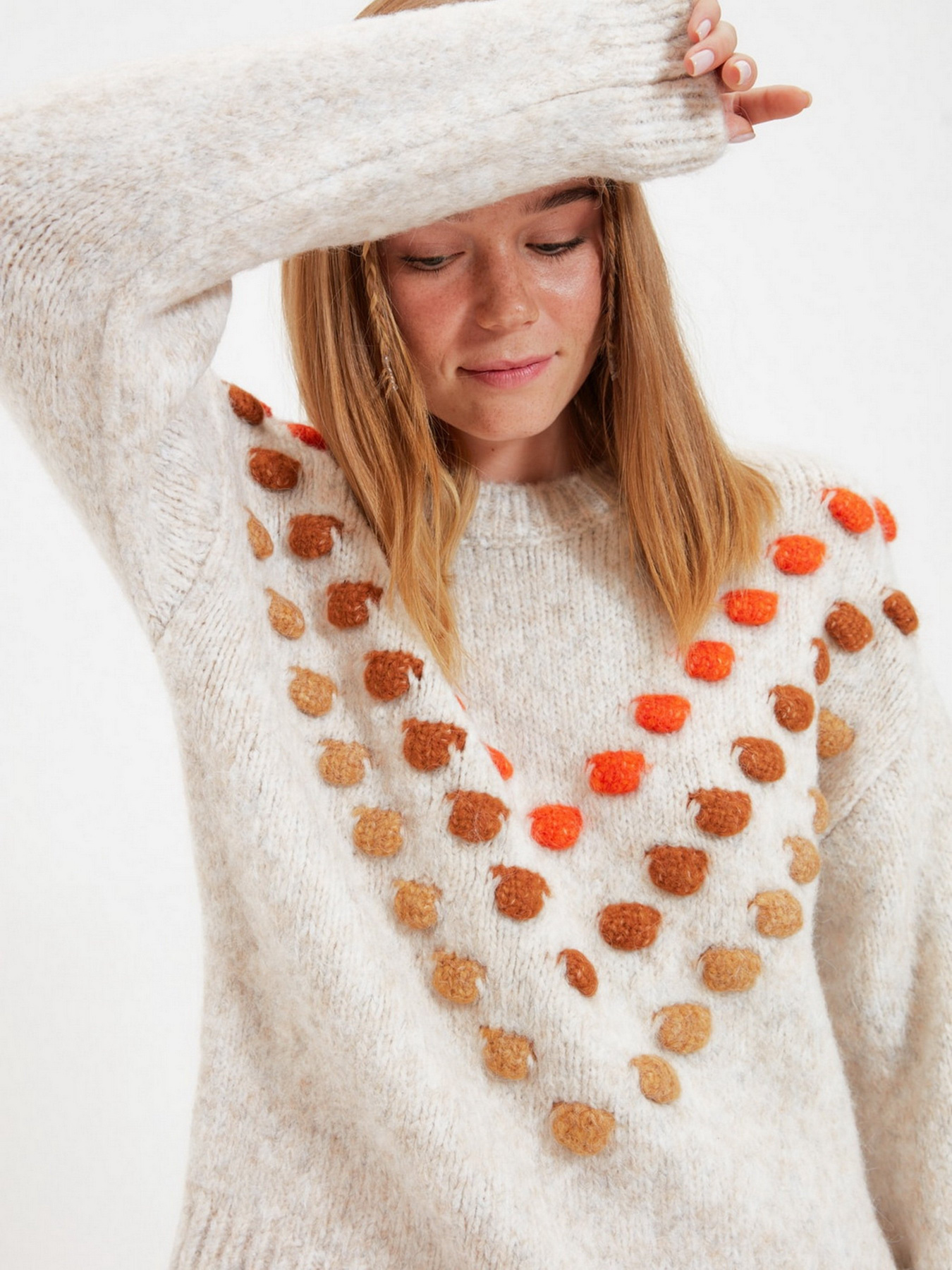 Свитер Trendyol модель TWOAW22KZ0251/Bej Фото