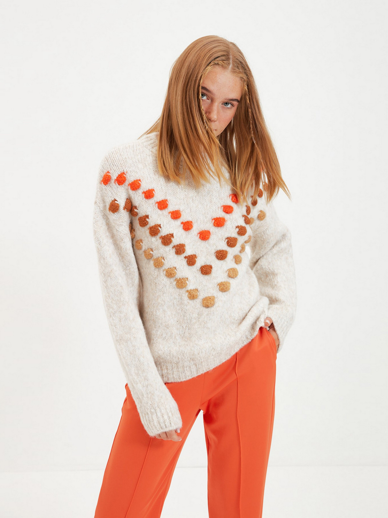 Свитер Trendyol модель TWOAW22KZ0251/Bej Фото