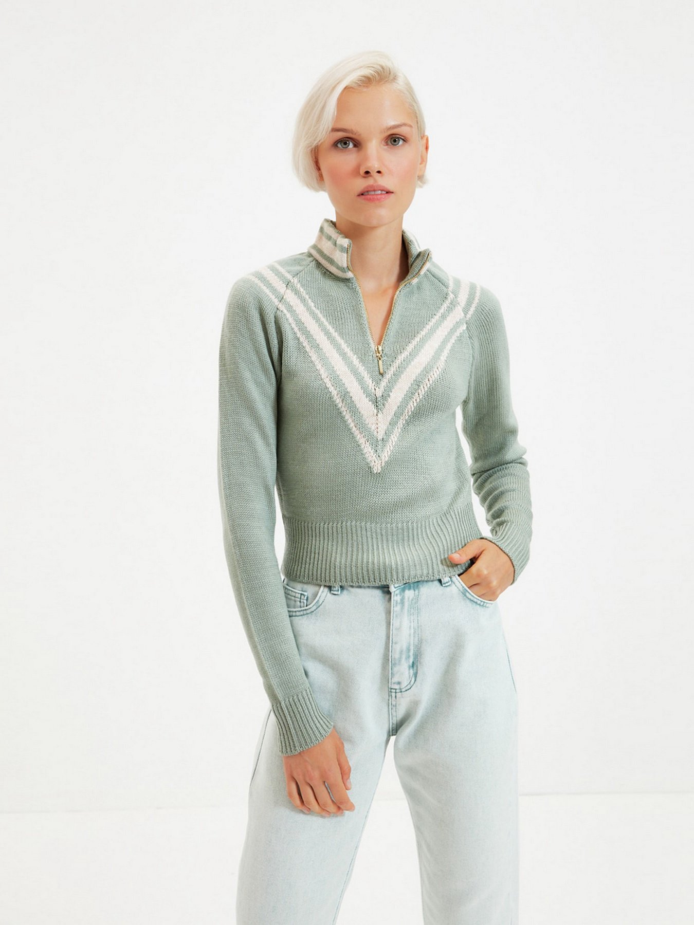 Джемпер Trendyol модель TWOAW22KZ0502/Mint Фото