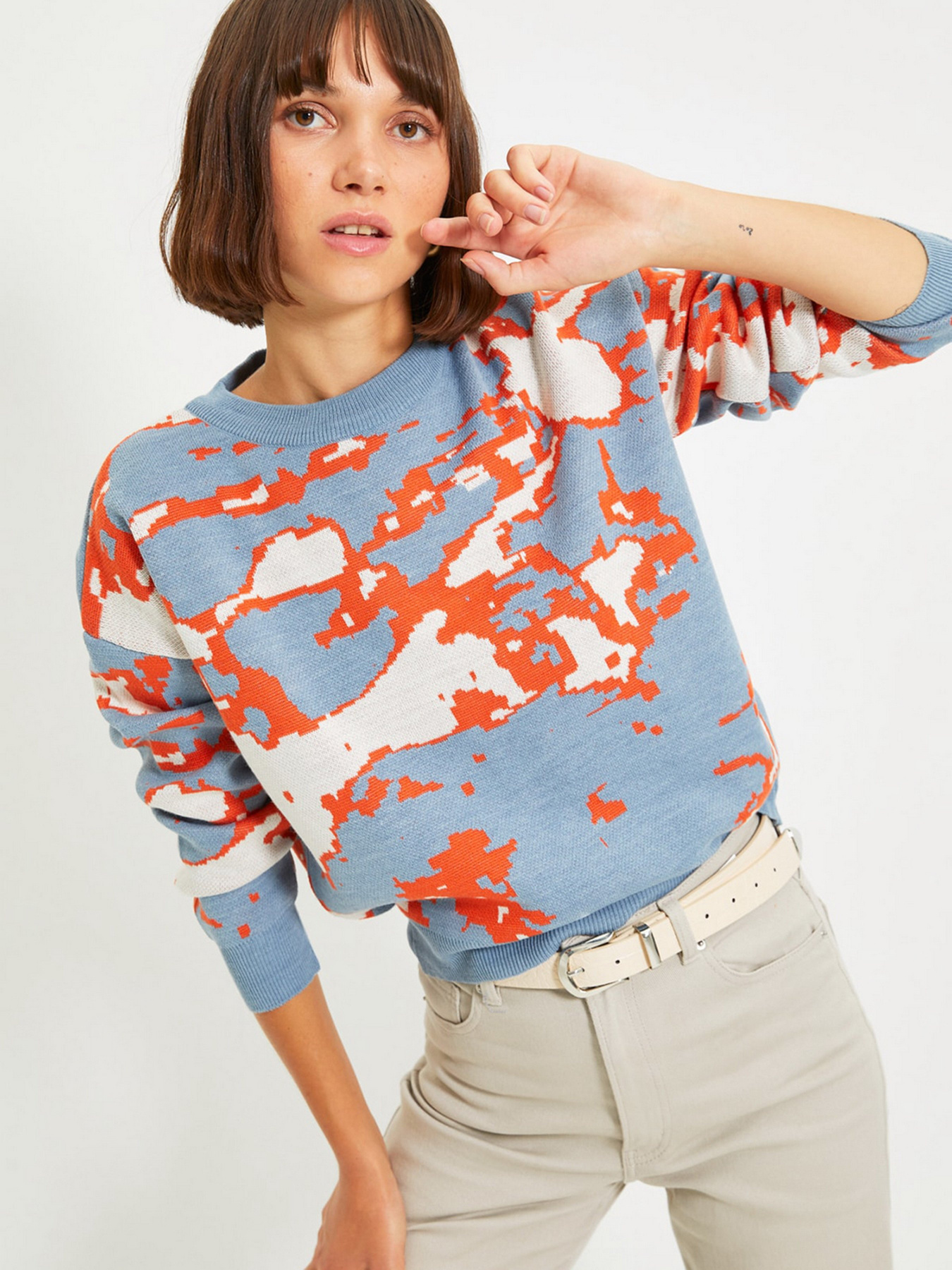 Джемпер Trendyol модель TWOAW22KZ0675/Mavi Джемпер Trendyol модель TWOAW22KZ0675/Mavi Фото