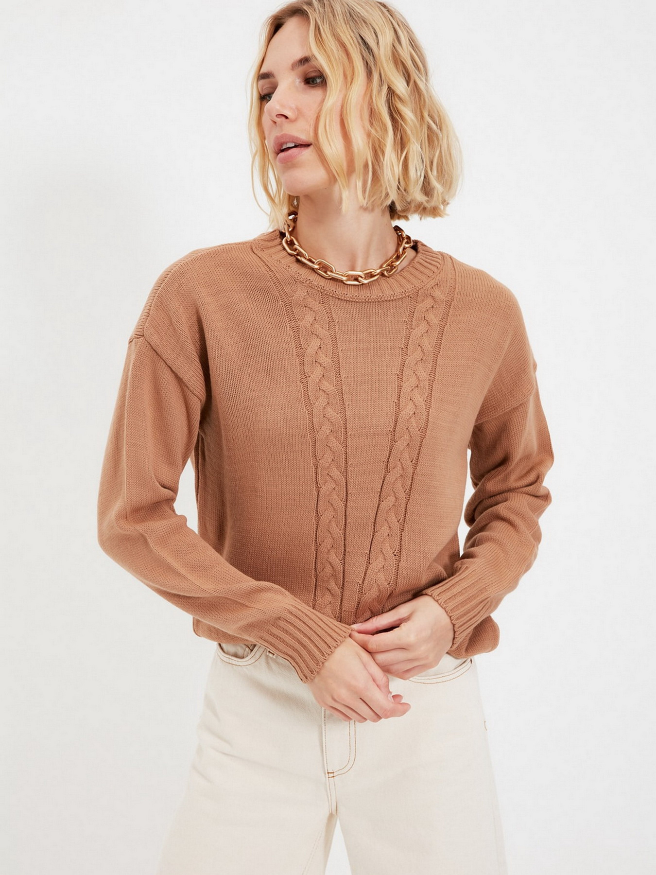 Джемпер Trendyol модель TWOAW22KZ0758/Camel Фото