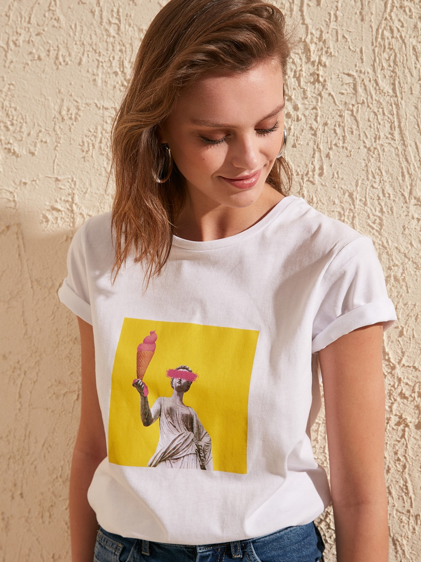 Футболки і поло Trendyol модель TWOSS20TS0230/Beyaz Фото