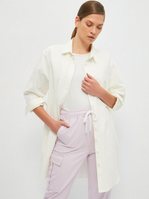 Рубашка повседневная Trendyol модель TCTSS21TN0416/Beyaz Фото